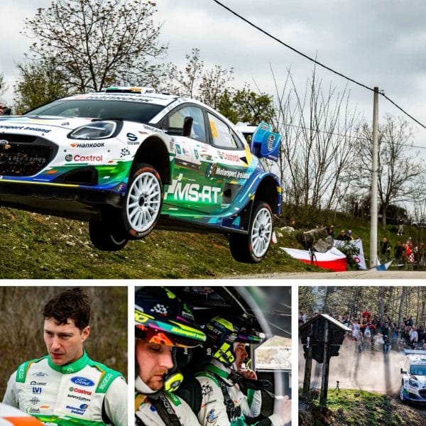 Images show Ford Puma Rally1 Car driven by Jon Armstrong who finished strongly on Super Sunday in WRC Croatia