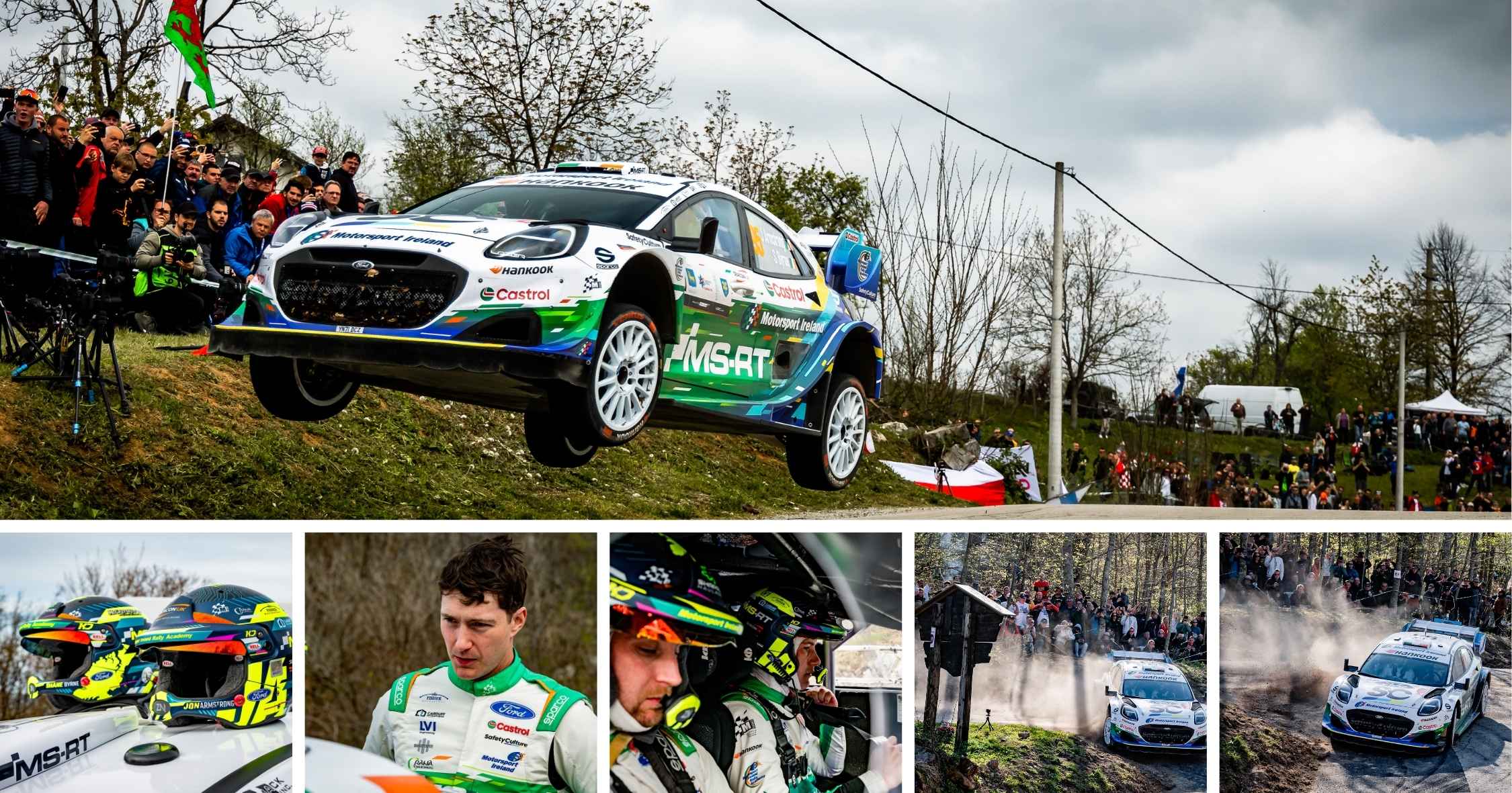 Images show Ford Puma Rally1 Car driven by Jon Armstrong who finished strongly on Super Sunday in WRC Croatia