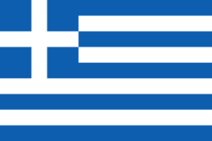 Blue and white striped national flag of greece
