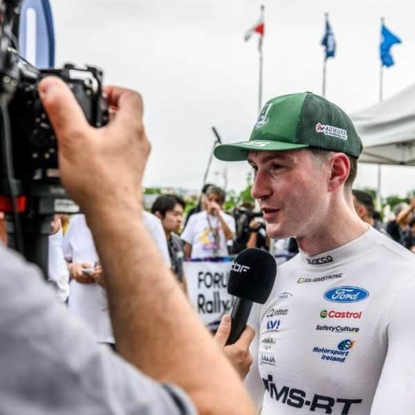 Press 1 Jon Armstrong being interviewed at rally Japan 2026 event